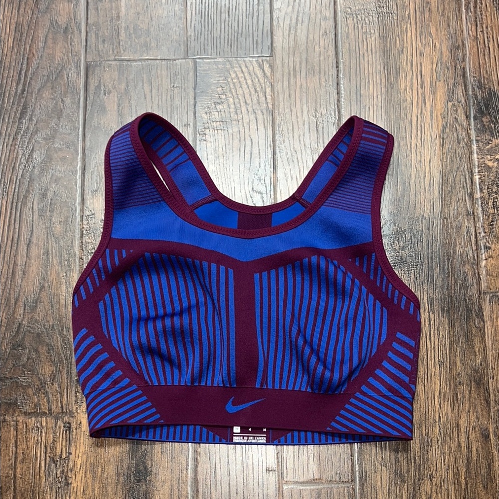 Nike Blue and Purple Sports Bra